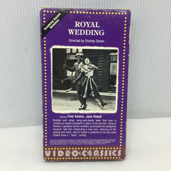 Media | Vhs Royal Wedding Fred Astaire Jane Powell Sarah Churchill ...